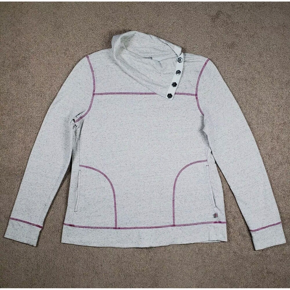 T By Talbots Top Women's Top Shirt Pullover Snap Cowl Neck Long Sleeve Size M